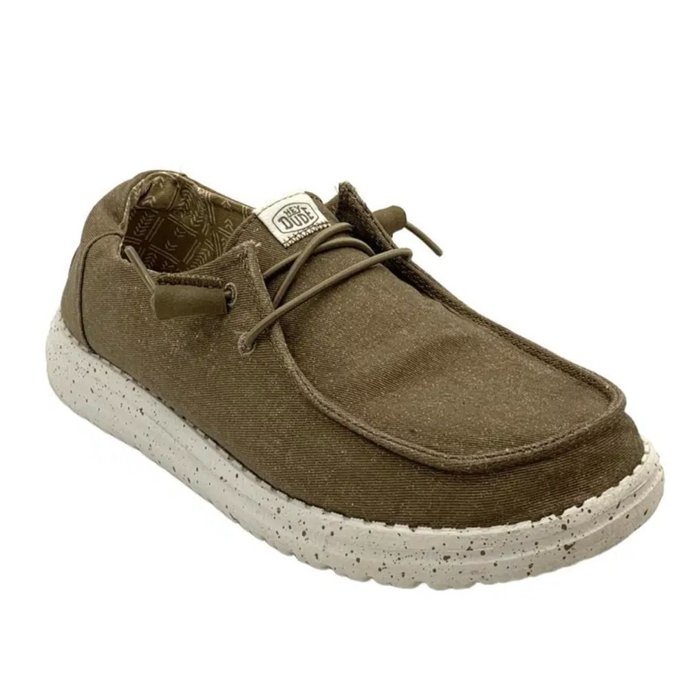 Hey Dude Olive Canvas Slip-On Loafers